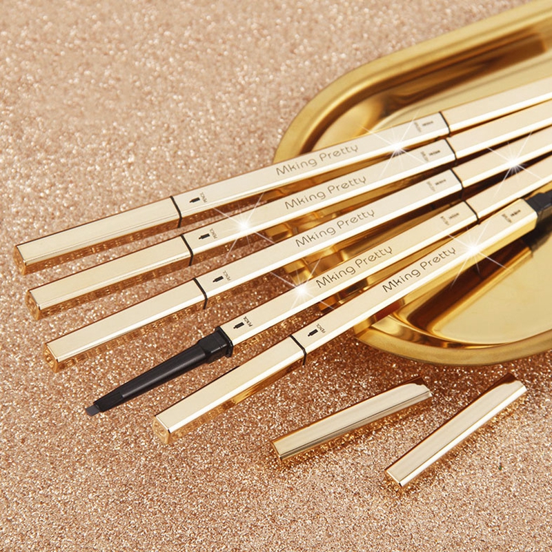 Electroplating Small Gold Eyebrow Pencil Double-headed Triangular Eyebrow Pencils Waterproof Long-lasting Non-fading Thin Head CSMZ007, Customize
Electroplating Small Gold Eyebrow Pencil Double-headed Triangular Eyebrow Pencils Waterproof Long-lasting Non-fading Thin Head CSMZ007, Customize