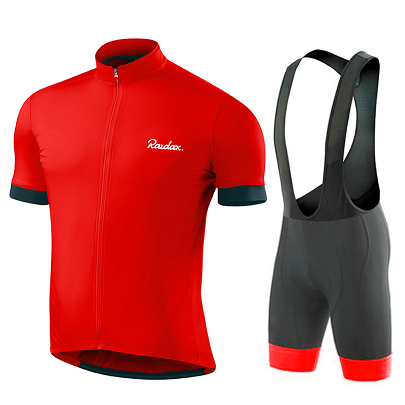 Cycling Jersey Team Raudax Men Cycling Set Racing Bicycle Clothing Suit Breathable Mountain Bike Clothes Sportwears 220423