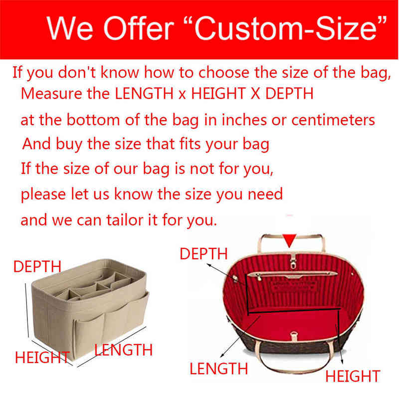 Vrouwen Vilt Cosmetische Bag Organizer Insert Multifunctionele Travel Make-Up Innerlijke Purse Fit Diverse Merk Tassen 220611