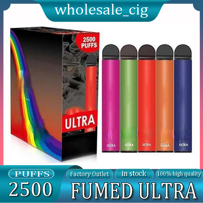 Fumed Ultra 2500 Puffs Disposable cigarette Vape Device 850mah Battery 50mg 9ml Cartridge Starter Kit Disposable Electronic Cigarettes
Fumed Ultra 2500 Puffs Disposable cigarette Vape Device 850mah Battery 50mg 9ml Cartridge Starter Kit Disposable Electronic Cigarettes
