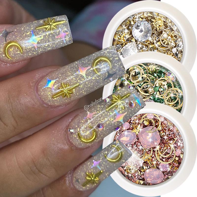Nail Art Decorations Box Glass Crystal Nails Rhinestones Metal Rivet Design Shiny Gems 3D DIY Tips Bling Manicure DiamondsNail
Nail Art Decorations Box Glass Crystal Nails Rhinestones Metal Rivet Design Shiny Gems 3D DIY Tips Bling Manicure DiamondsNail