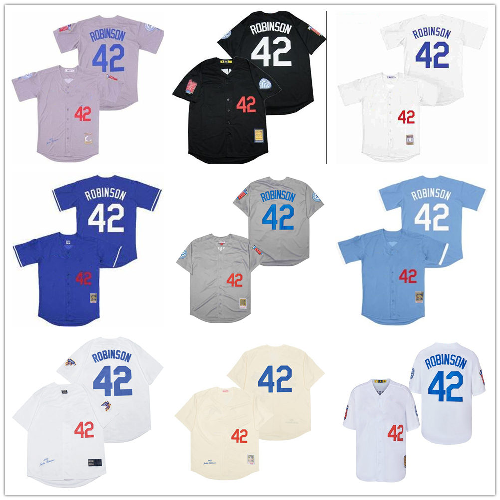 Movie Mitchell and Ness Baseball Jersey Vintage 42 Jackie Robinson Jersey Stitched Breathable Sport Sale High Quality Man Black Cream Gray Blue White, As picture (with team name)
Movie Mitchell and Ness Baseball Jersey Vintage 42 Jackie Robinson Jersey Stitched Breathable Sport Sale High Quality Man Black Cream Gray Blue White, As picture (with team name)