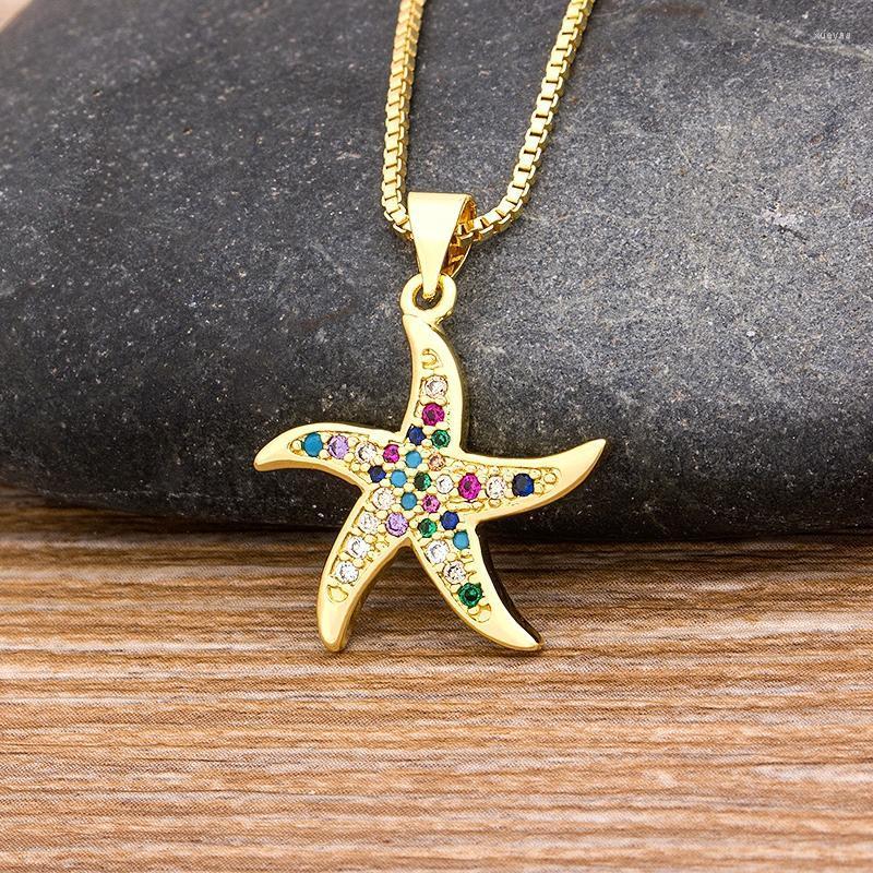 Pendant Necklaces Arrival Rainbow Necklace Gold Bohemian CZ Pave Starfish Link Chain Summer Jewelry Women Fine Party Dance GiftsPendant Pend
Pendant Necklaces Arrival Rainbow Necklace Gold Bohemian CZ Pave Starfish Link Chain Summer Jewelry Women Fine Party Dance GiftsPendant Pend
