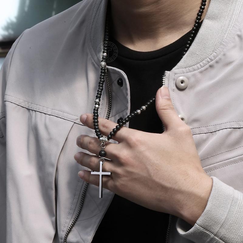 Pendant Necklaces Unique Stainless Steel Cross Crucifix Necklace For Men Boys Women Wooden Beads Long Pendants 28inch DN165
Pendant Necklaces Unique Stainless Steel Cross Crucifix Necklace For Men Boys Women Wooden Beads Long Pendants 28inch DN165