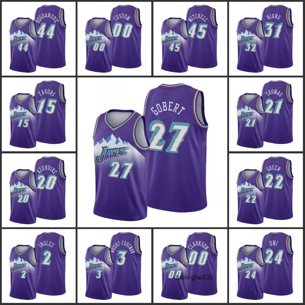 Men Utah Jazz''Donovan Mitchell Jor dan Clarkson Bojan Bogdanovic Rudy Gobert Matt Thomas Custom Hardwood''Classics Purple Jersey
Men Utah Jazz''Donovan Mitchell Jor dan Clarkson Bojan Bogdanovic Rudy Gobert Matt Thomas Custom Hardwood''Classics Purple Jersey