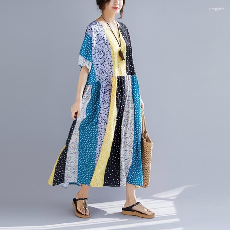 Ethnic Clothing Arrival 2022 Female Robe Vintage Femme Patchwork Polka Dot Loose Oversize Long Dress Boho Women Summer Dresses TA1621Ethnic
Ethnic Clothing Arrival 2022 Female Robe Vintage Femme Patchwork Polka Dot Loose Oversize Long Dress Boho Women Summer Dresses TA1621Ethnic