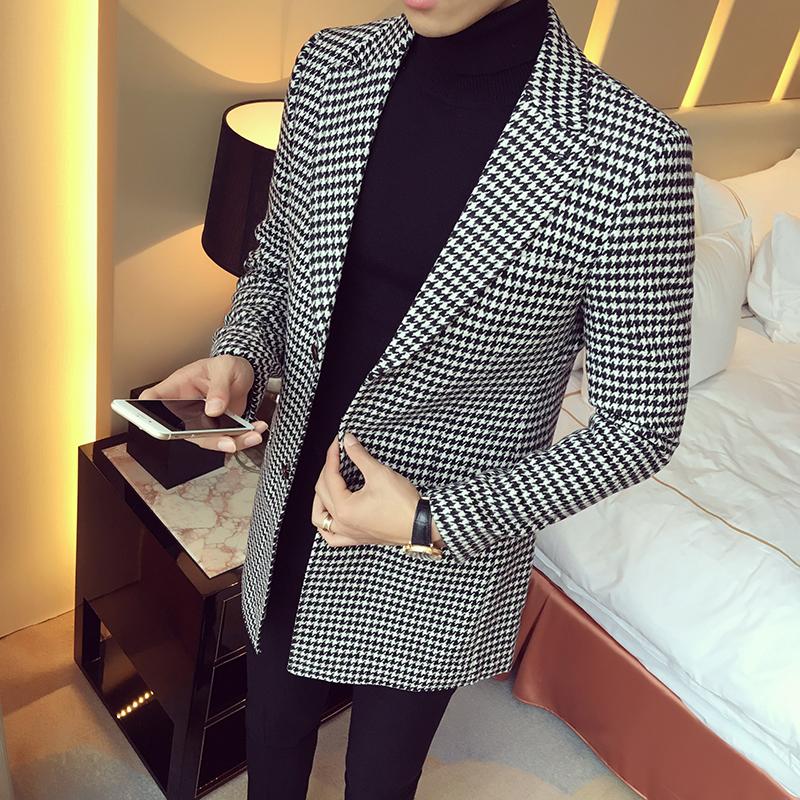 Men's Suits & Blazers Fashion Korean Style Slim-fit Wool Houndstooth Men's Two-button Lapel Woolen Coat CoatMen's, Gray
Men's Suits & Blazers Fashion Korean Style Slim-fit Wool Houndstooth Men's Two-button Lapel Woolen Coat CoatMen's, Gray