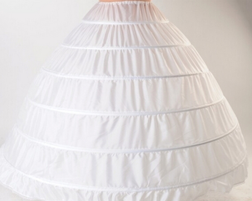 New 6 Hoops Petticoats Bustle for Ball Gown Wedding Dresses Underskirt Bridal Accessories Crinolines Skirts