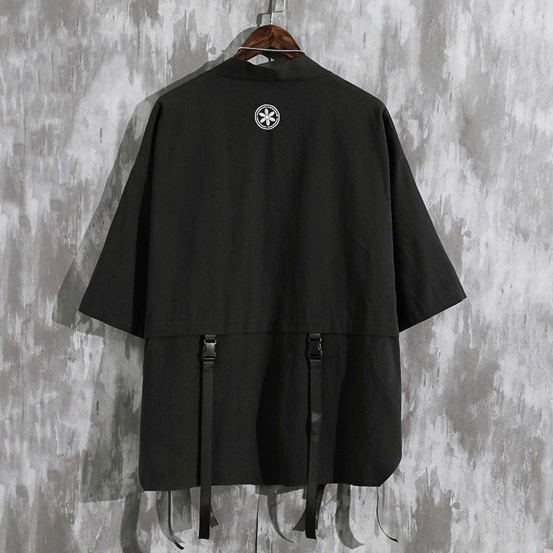 Summer Men's Haori Cardigan Kimono Men Shirt Samurai Japanese Clothing Robes Loose Yukata Shirts Streetwear Asia Clothes Camisas 220322