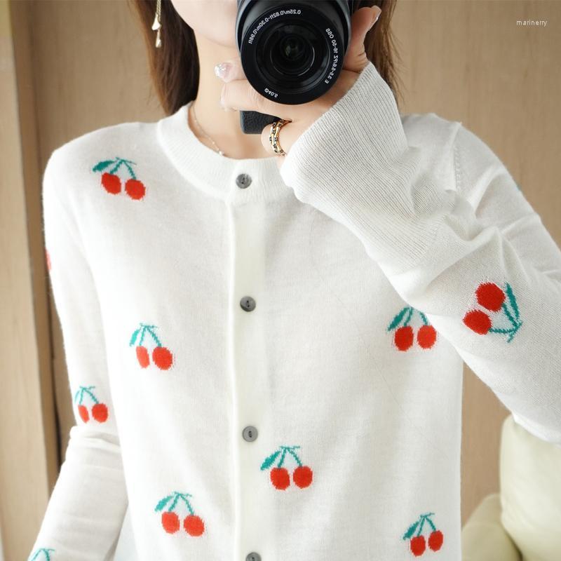 Women' Knits & Tees Spring And Autumn Women' Knitted Cardigan Round Neck Thin Jacket Loose Slim Fit All-match TopWomen' Mari22, White 
Women' Knits & Tees Spring And Autumn Women' Knitted Cardigan Round Neck Thin Jacket Loose Slim Fit All-match TopWomen' Mari22, White