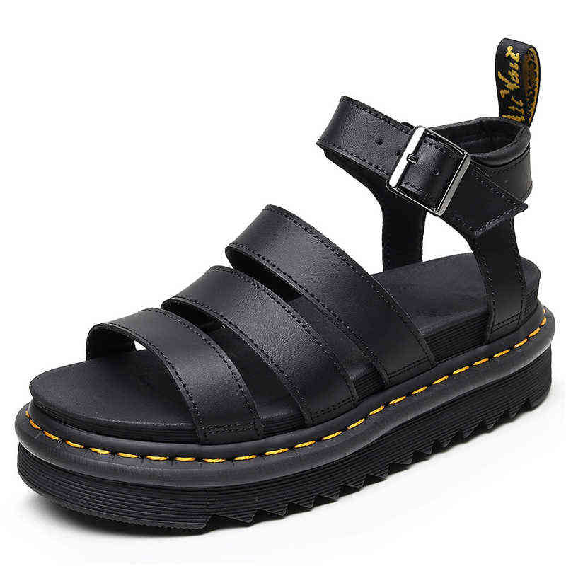 Women Fashion Martin Sandals Genuine Leather Sponge Cake Sandals Roman Buckle Open Toe Beach Shoes Platform Mouth Sandals T220902, Bk-p
Women Fashion Martin Sandals Genuine Leather Sponge Cake Sandals Roman Buckle Open Toe Beach Shoes Platform Mouth Sandals T220902, Bk-p