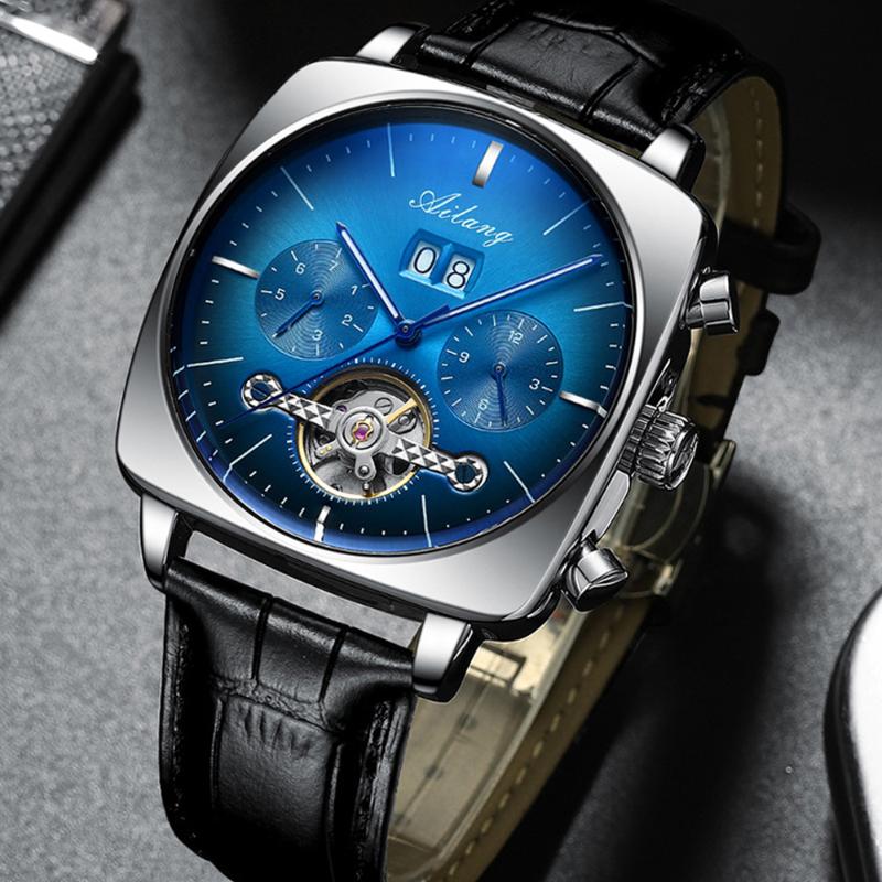 Wristwatches Square Hollow Tourbillon Watch For Men Automatic Chronograph Mens Watches Mechanical Wristwatch Man Waterproof Reloj Hombre 202, Brown
Wristwatches Square Hollow Tourbillon Watch For Men Automatic Chronograph Mens Watches Mechanical Wristwatch Man Waterproof Reloj Hombre 202, Brown