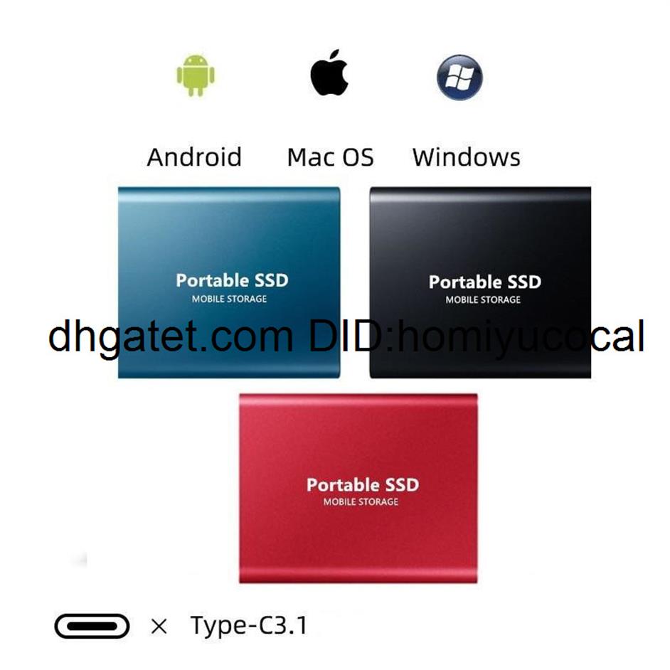 External Hard Drives 8TB High Quality Mobile Disk Type C USB 30 Portable SSD Shockproof Aluminum Solid State Notebook 500GB 1TB 2