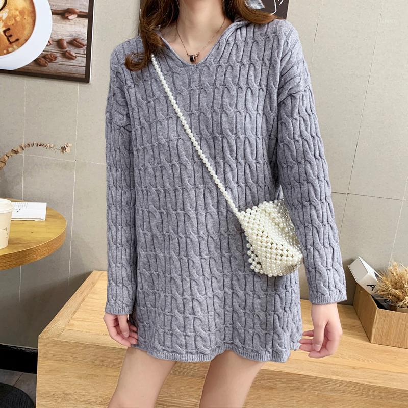Autumn Women Knitting Hoodie Mid-Length Knitwear Solid Hooded Collar Oversize Casual Loose Knit Pullover Warm Girls Top Women's Hoodies & Sw, Beige
Autumn Women Knitting Hoodie Mid-Length Knitwear Solid Hooded Collar Oversize Casual Loose Knit Pullover Warm Girls Top Women's Hoodies & Sw, Beige