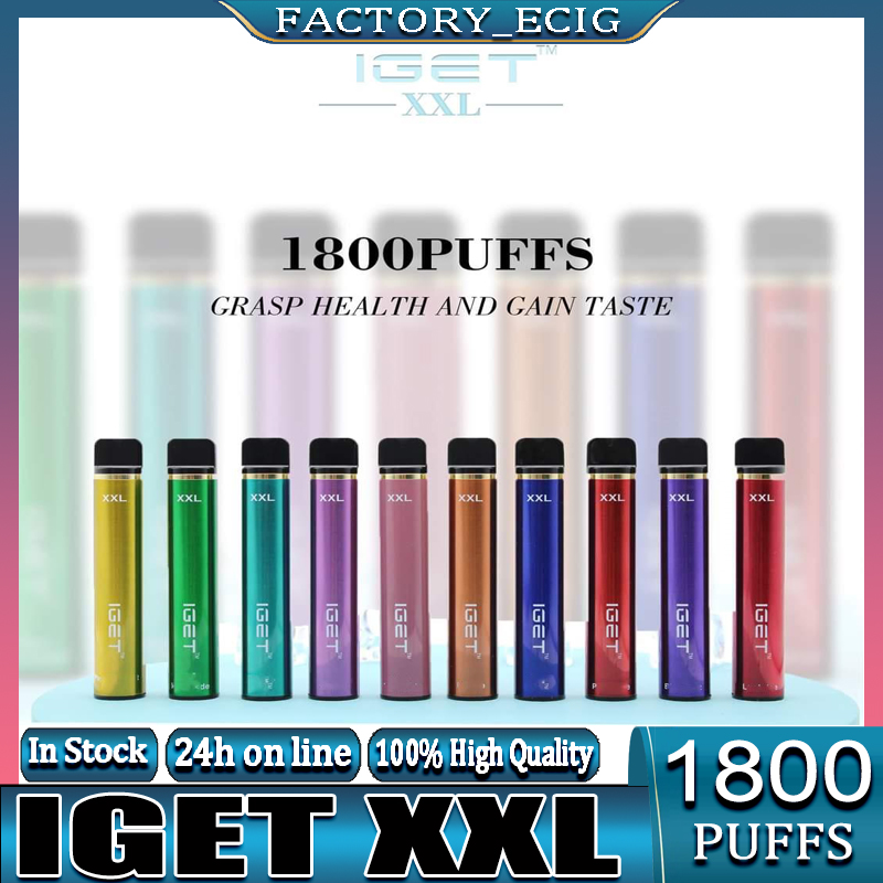 Iget XXL Disposable Pod Device Kit 1800 Puff 950mAh 7ml Prefilled Vape Stick For BANG SHION Lite Plus Max Australia Wholesale
Iget XXL Disposable Pod Device Kit 1800 Puff 950mAh 7ml Prefilled Vape Stick For BANG SHION Lite Plus Max Australia Wholesale