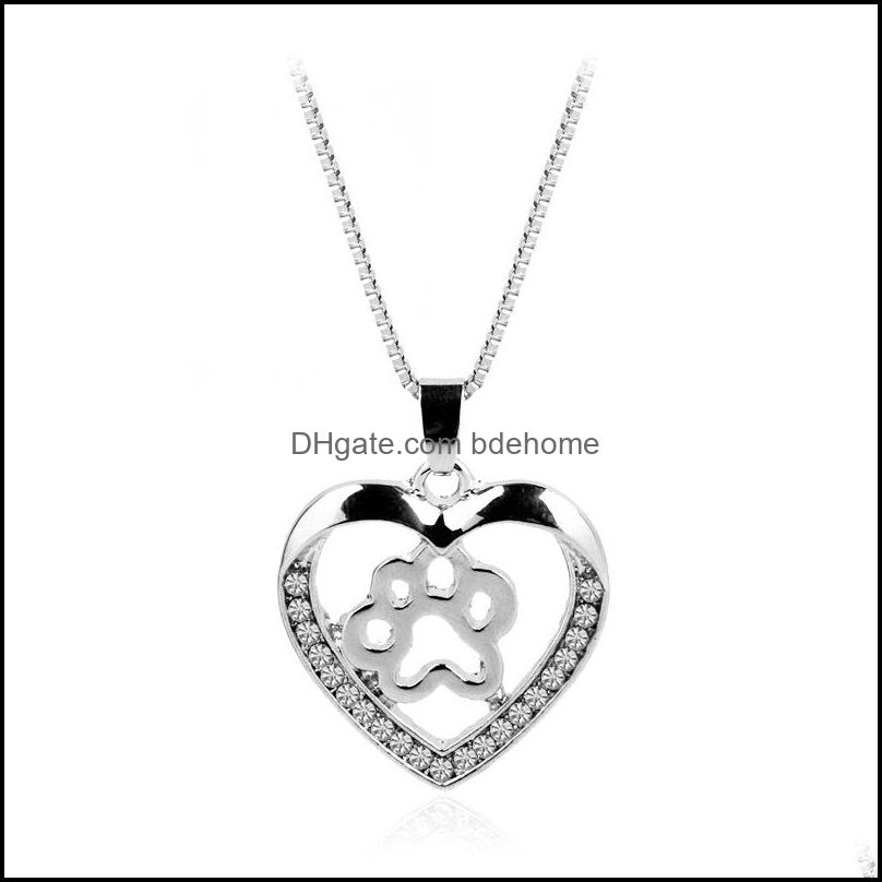 Pendant Necklaces Pet Dog Paw Footprint Hollow Love Heart Sier Color Choker For Women Jewelry Neckla Bdehome Dhvnm
Pendant Necklaces Pet Dog Paw Footprint Hollow Love Heart Sier Color Choker For Women Jewelry Neckla Bdehome Dhvnm