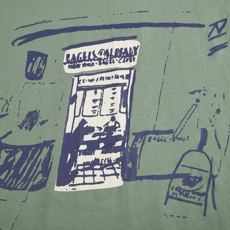 Comic Printing Autumn Loose Women T Shirt Winter O Neck Full Sleeve Cotton Fashion Shirts Feminine Green Casual Soft Tops 220728