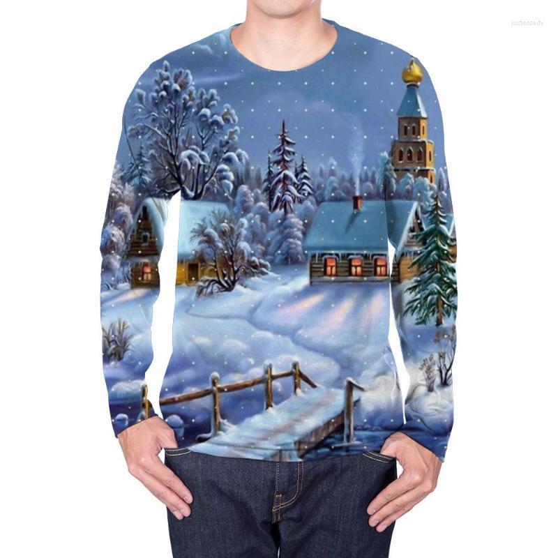Men' T-Shirts Christmas Long Sleeve T Shirt Men Snow Punk Rock Tree Funny Shirts Year 3d Printed Tshirt Mens Clothing SummerMen' Just22, Cx-sd-10057