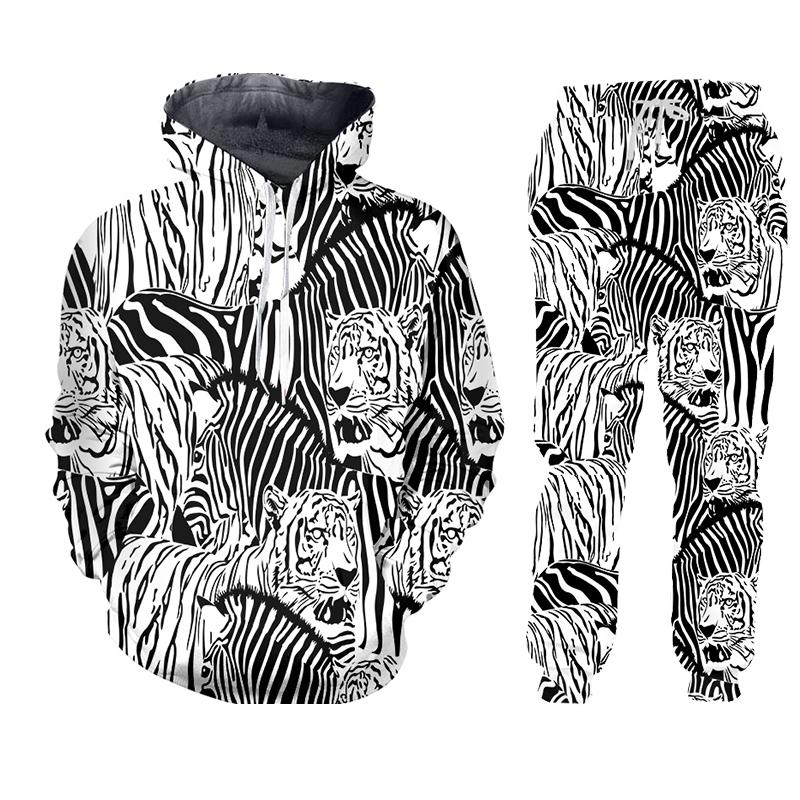 Men' Tracksuits Black White Zebra 3D Print Winter Jackets Suit Sports Button T-shirt Pants 2 Piece Outfits Tracksuit Men/women SetMen
Men' Tracksuits Black White Zebra 3D Print Winter Jackets Suit Sports Button T-shirt Pants 2 Piece Outfits Tracksuit Men/women SetMen