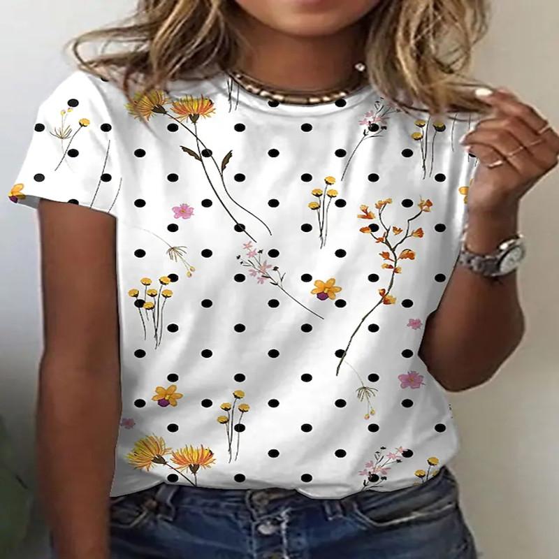 Women's T-Shirt Summer Novelty Cute Floral Print Casual Round Neck Women's Short Sleeve T-shirtWomen's, Hwi-kv1
Women's T-Shirt Summer Novelty Cute Floral Print Casual Round Neck Women's Short Sleeve T-shirtWomen's, Hwi-kv1