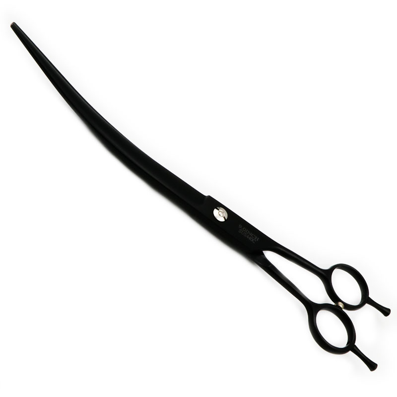 9 Inch Hairdressing Scissors Professional Pet Grooming Curved Downward Salon Barber Hair Shears for Dogs and Animal 220317