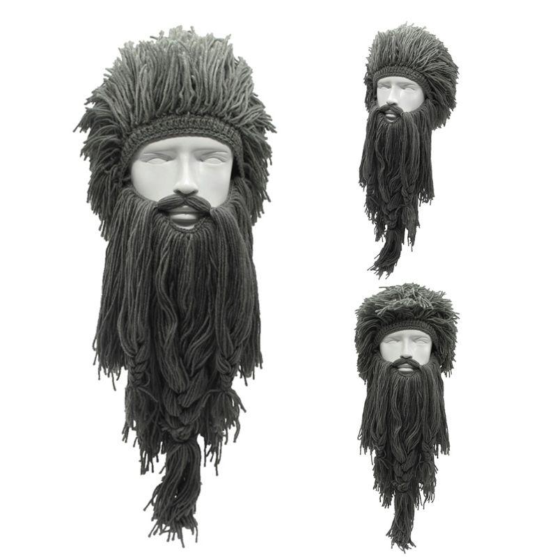 Berets Men Women Barbarian Viking Handmade Knit Wig Hat With Detachable Long Fake Beard Funny Crazy Halloween Cosplay Warm Beanie CapBerets, Gray
Berets Men Women Barbarian Viking Handmade Knit Wig Hat With Detachable Long Fake Beard Funny Crazy Halloween Cosplay Warm Beanie CapBerets, Gray