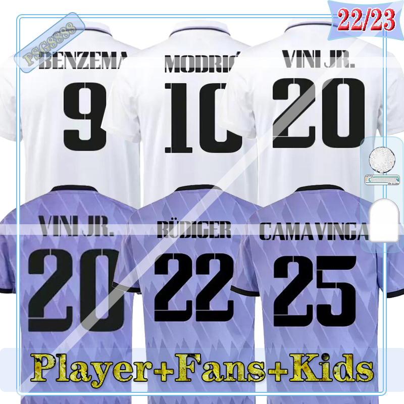 21 22 23 Real MadridS soccer jersey football shirt BENZEMA VINI JR CAMAVINGA ALABA HAZARD ASENSIO MODRIC KROOS VALVERDE 2022 2023 Maillot Foot men kids kit uniforms, (player)
21 22 23 Real MadridS soccer jersey football shirt BENZEMA VINI JR CAMAVINGA ALABA HAZARD ASENSIO MODRIC KROOS VALVERDE 2022 2023 Maillot Foot men kids kit uniforms, (player)