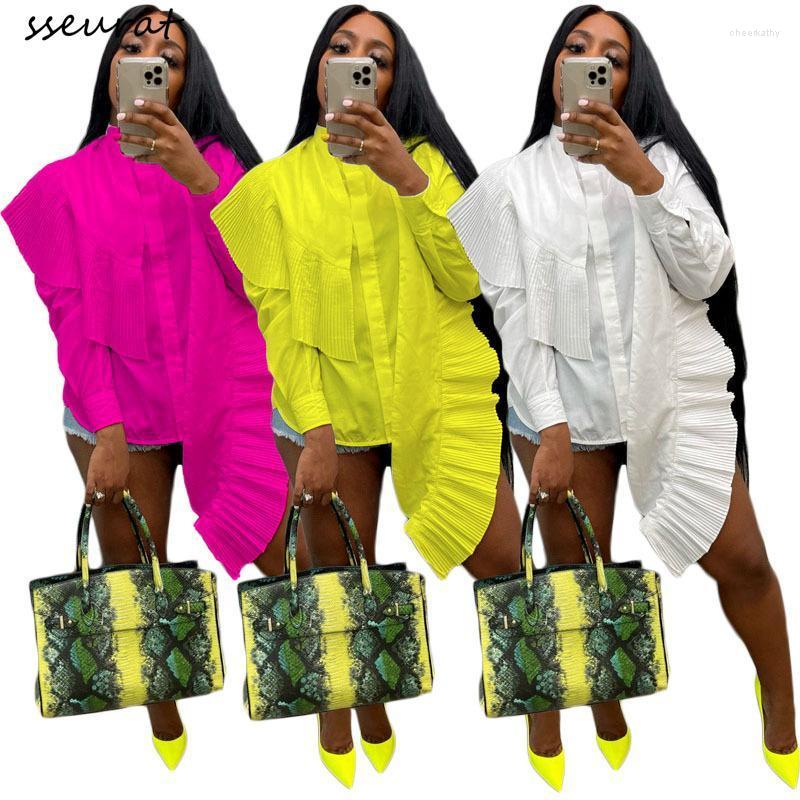 Women' Blouses & Shirts Elegant Pleated Ruffles Irregular Long Sleeve Shirt Top 2022 Summer Street BlouseWomen' Chee22, White
Women' Blouses & Shirts Elegant Pleated Ruffles Irregular Long Sleeve Shirt Top 2022 Summer Street BlouseWomen' Chee22, White