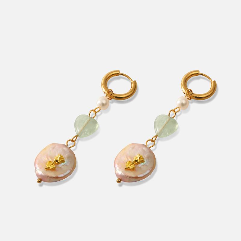 Hoop & Huggie Gold Plated Stainless Steel Natural Freshwater Pearl Pendant Earrings For Women Golden Rose Flower JewelryHoop
Hoop & Huggie Gold Plated Stainless Steel Natural Freshwater Pearl Pendant Earrings For Women Golden Rose Flower JewelryHoop