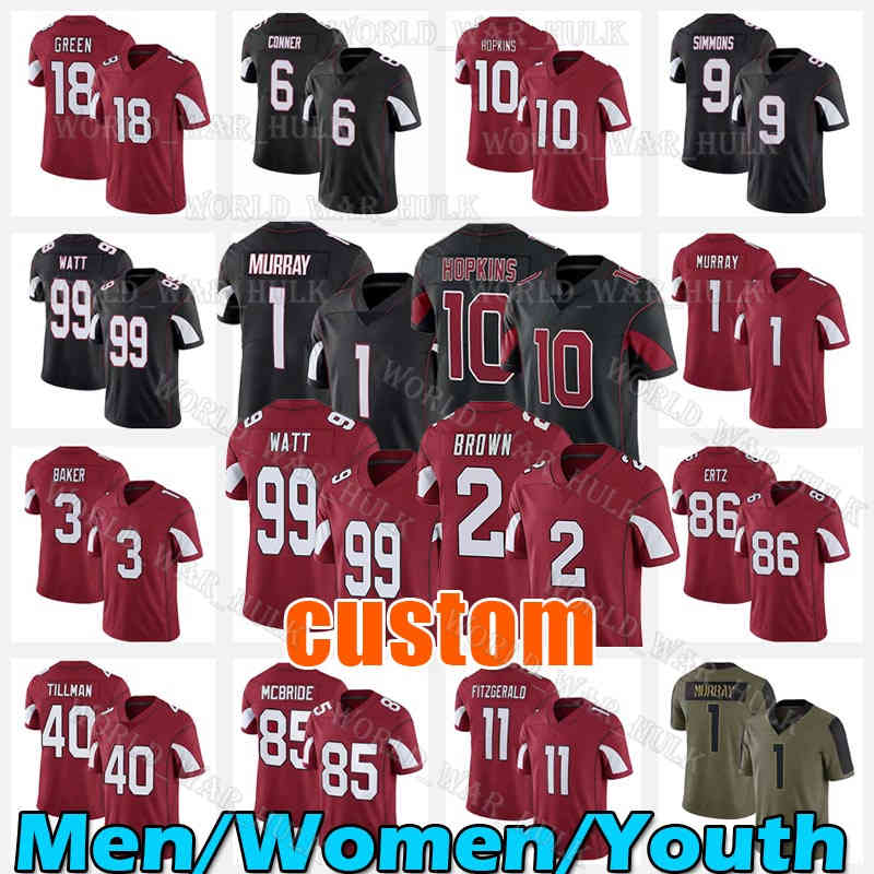 1 Kyler Murray Football Jersey 3 Budda Baker 2 Marquise Brown DeAndre Hopkins AJ Green J.J. Watt Zach Ertz Isaiah Simmons Trey McBride Cameron Thomas, Women custom (h q)
1 Kyler Murray Football Jersey 3 Budda Baker 2 Marquise Brown DeAndre Hopkins AJ Green J.J. Watt Zach Ertz Isaiah Simmons Trey McBride Cameron Thomas, Women custom (h q)