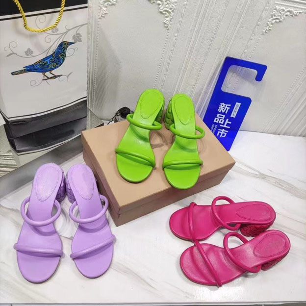 

Designer slippers classic middle heel 6cm summer women's latest hotel bathroom fashion couple student beach 35-41, Fuchsia