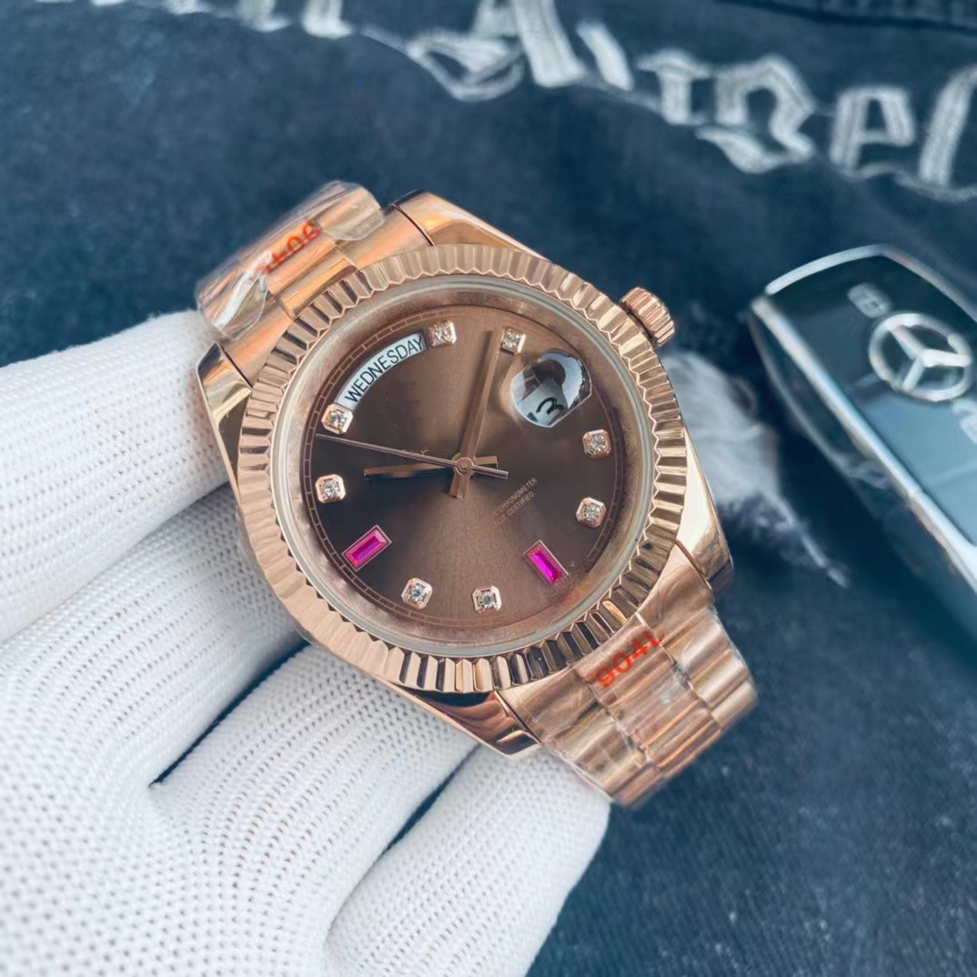 President Day Rose Gold Eternal Fashion Men's Watch Stainless steel Strap Automatic mechanical movement, 0.8mm
President Day Rose Gold Eternal Fashion Men's Watch Stainless steel Strap Automatic mechanical movement, 0.8mm