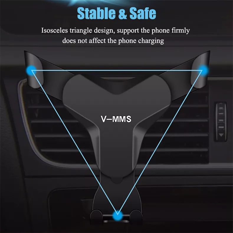 Universal Gravity Car Phone Holder, Car Air Vent Mount Clip Cell Holder No Magnetic Mobile Phone Stand Support Smartphone