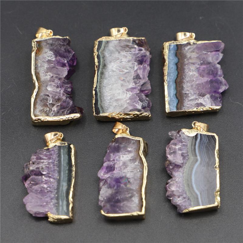 Pendant Necklaces Natural Stone Amethysts Slice Druzys Mexican Pendants Healing Crystal Quartz Necklace Male Raw Slab Geode Women Jewelry 6P
Pendant Necklaces Natural Stone Amethysts Slice Druzys Mexican Pendants Healing Crystal Quartz Necklace Male Raw Slab Geode Women Jewelry 6P