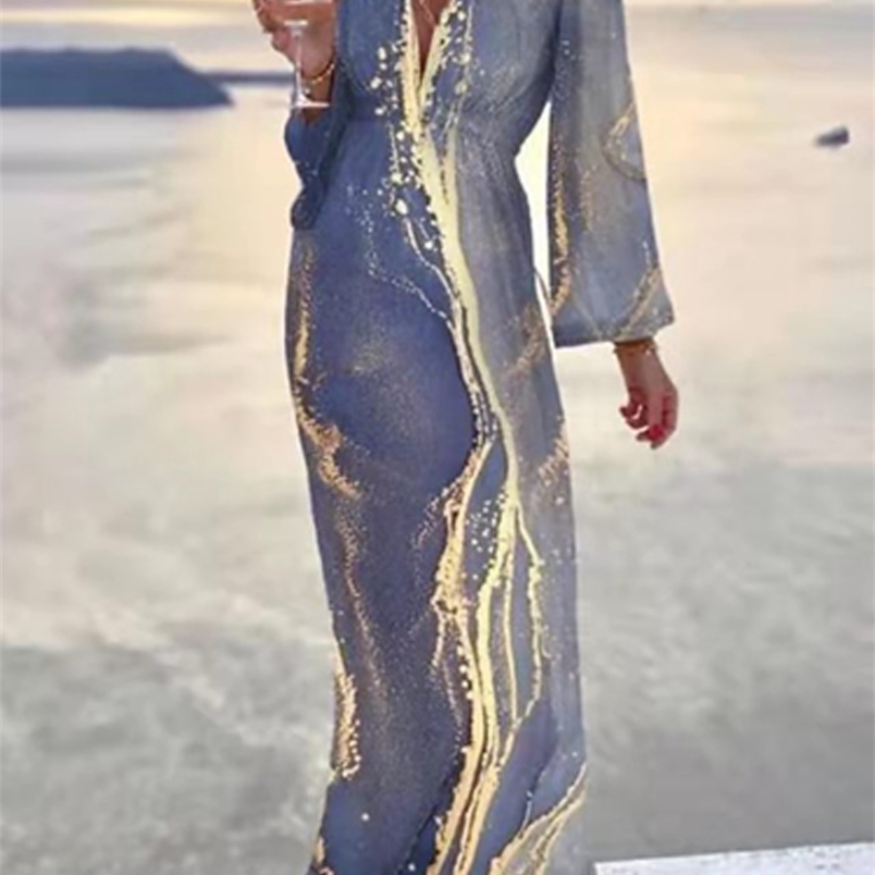 Women Fashion Marble Print Boho Long Dress Spring Sleeve V Neck Maxi Summer High Waist Straight Holiday Beach es 220728, 03 print
Women Fashion Marble Print Boho Long Dress Spring Sleeve V Neck Maxi Summer High Waist Straight Holiday Beach es 220728, 03 print