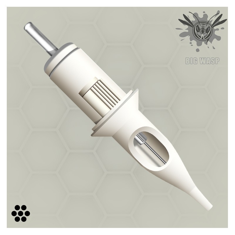 BIGWASP Standard Tattoo Cartridge Needle #10 #12 0.3mm 0.35mm Round Liner 1001RL 1201RL 1003RL 1203RL White Free 220316