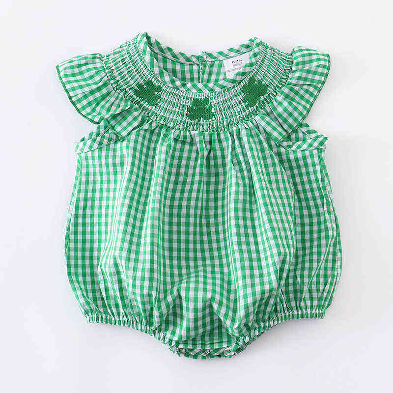 Girlymax St. Patrick's Day Sibling Plaid Clover Baby Girls Dress Boys Shorts Set Top Ruffles Romper Smocked Woven Kids Clothing AA220326