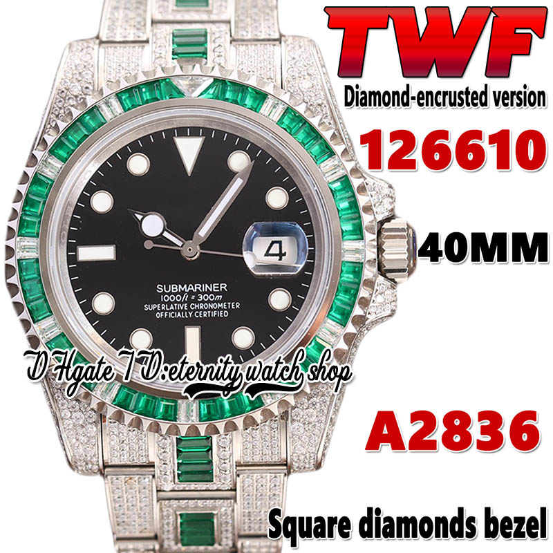 2022 TWF ey126610 yt116610 A2836 Automatic Mens Watch i116649 Emerald Square Diamond Bezel Black Dial 904L Steel Iced Out Diamond Two Tone Bracelet Eternity Watches, Watch waterproof cost
2022 TWF ey126610 yt116610 A2836 Automatic Mens Watch i116649 Emerald Square Diamond Bezel Black Dial 904L Steel Iced Out Diamond Two Tone Bracelet Eternity Watches, Watch waterproof cost