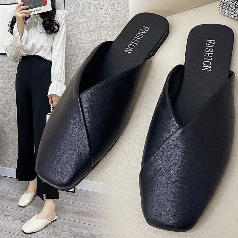Slippers Shoes Cover Toe Low Flat Slides Mules For Women 2022 Big Size Loafers Square PU Rome Hoof Heels Basic Fabric ShoesSlippers, Black
Slippers Shoes Cover Toe Low Flat Slides Mules For Women 2022 Big Size Loafers Square PU Rome Hoof Heels Basic Fabric ShoesSlippers, Black