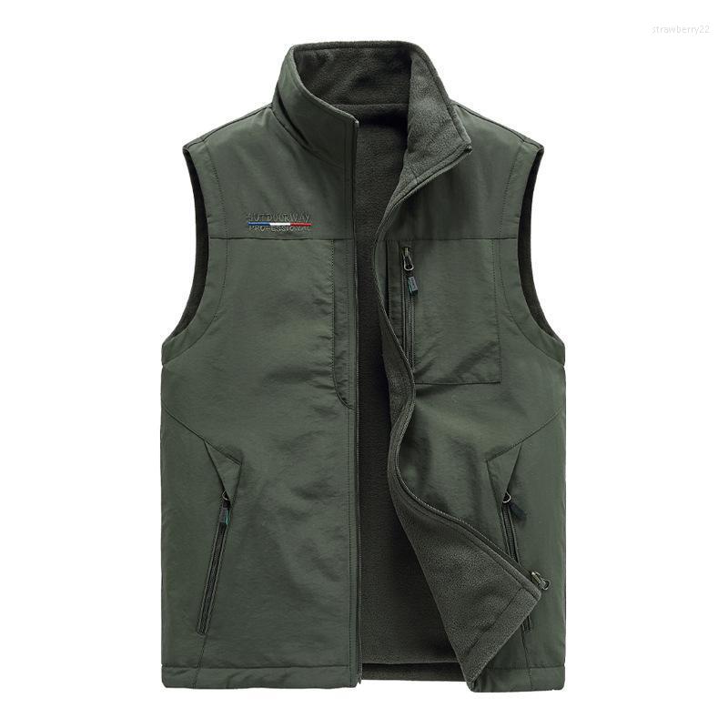 Men's Vests 2022 Winter High Quality Warm Vest Classic Casual Sleeveless Fleece Jacket Male Brand Waistcoat Double-sided Stra22, Khaki
Men's Vests 2022 Winter High Quality Warm Vest Classic Casual Sleeveless Fleece Jacket Male Brand Waistcoat Double-sided Stra22, Khaki