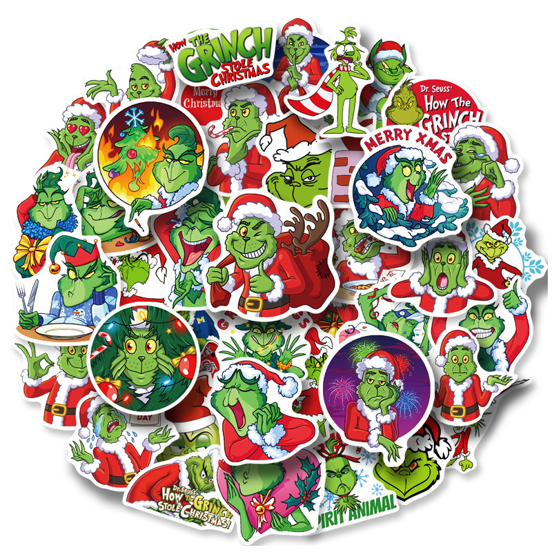 New Sexy 50Pcs Grizzly Grinch Christmas Animated Graffiti Stickers Laptop Skateboard Luggage Guitar Cool Classic Kids Toys Sticker Decals
New Sexy 50Pcs Grizzly Grinch Christmas Animated Graffiti Stickers Laptop Skateboard Luggage Guitar Cool Classic Kids Toys Sticker Decals