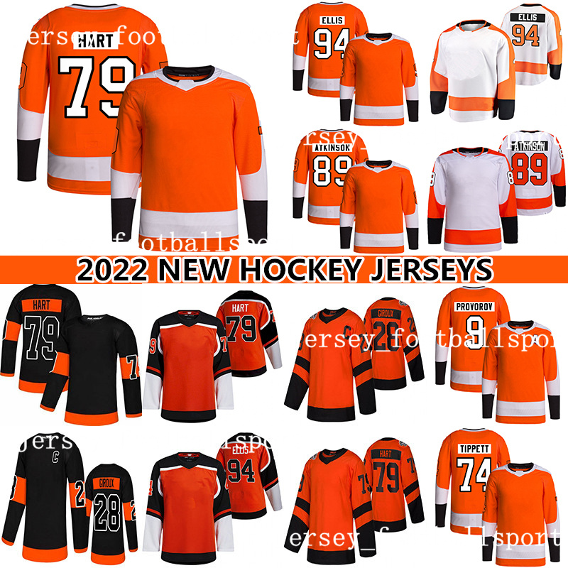 

79 Carter Hart Reverse Retro Jersey 89 Cam Atkinson 14 Sean Couturier 94 Ryan Ellis 13 Kevin Hayes 9 Ivan Provorov 74 Owen Tippett hockey Jerseys, Orange