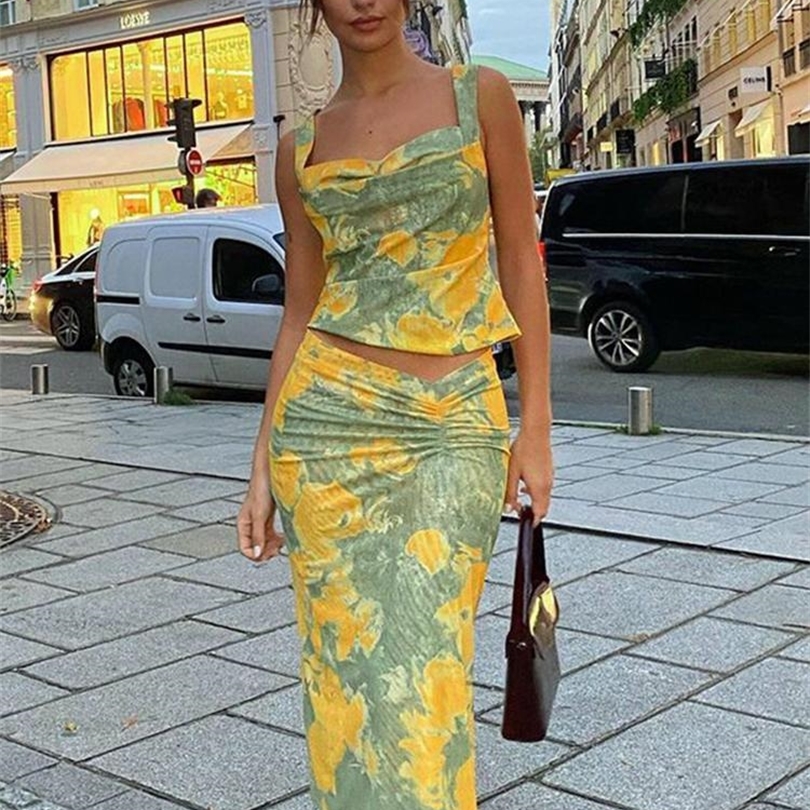 Jacuqeline Summer Street Elegant Dress Sets Print Midi Skirts and Tube Top Sexy Two Piece Sets Y2K Aesthetic Women Outfits 220510, Yellow
Jacuqeline Summer Street Elegant Dress Sets Print Midi Skirts and Tube Top Sexy Two Piece Sets Y2K Aesthetic Women Outfits 220510, Yellow