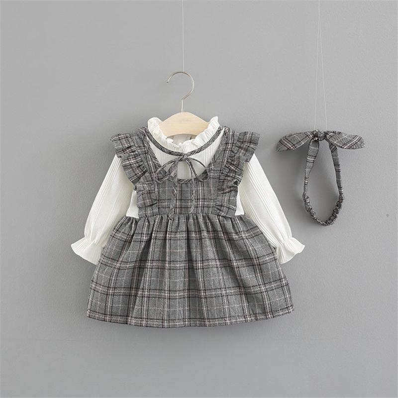 Girl's Dresses Fashion Elegant Kid Baby Girls Dress 0-2Y Spring Plaid Long Sleeve False 2Pcs Ruffle Bow Headband OutfitGirl's, White plaid
Girl's Dresses Fashion Elegant Kid Baby Girls Dress 0-2Y Spring Plaid Long Sleeve False 2Pcs Ruffle Bow Headband OutfitGirl's, White plaid