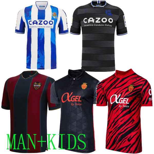 22 23 RCD Mallorca Soccer Jersey Real Sociedad Levante Merino OYARZABAL Isak Guridi Home 2022 Murillo Lago Jonior Merveil Cufre AWAY Camisa de Uniforme de uniform, Real sociedad home
22 23 RCD Mallorca Soccer Jersey Real Sociedad Levante Merino OYARZABAL Isak Guridi Home 2022 Murillo Lago Jonior Merveil Cufre AWAY Camisa de Uniforme de uniform, Real sociedad home