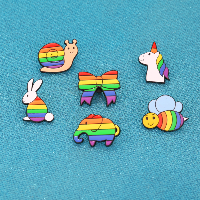 Rainbow Animal Series Brooch Elephant Bee Unicorn Rabbit Snail Lapel Pin Enamel Corsage Badge For Bag Sweater Jeans Clothes Accessories
Rainbow Animal Series Brooch Elephant Bee Unicorn Rabbit Snail Lapel Pin Enamel Corsage Badge For Bag Sweater Jeans Clothes Accessories