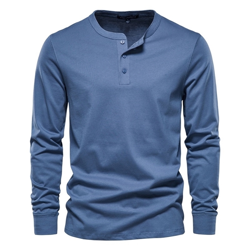 AIOPESON Henry Collar T Shirt Men Casual Solid Color Long Sleeve T Shirt for Men Autumn High Quality 100% Cotton Mens T Shirts 220407, 98202-navy
AIOPESON Henry Collar T Shirt Men Casual Solid Color Long Sleeve T Shirt for Men Autumn High Quality 100% Cotton Mens T Shirts 220407, 98202-navy