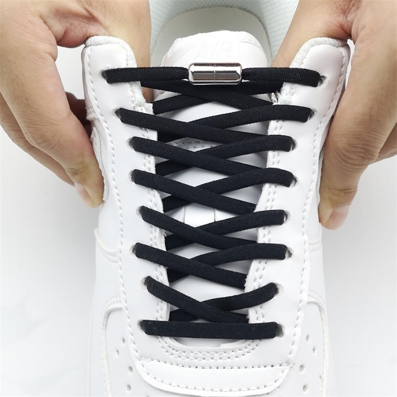 Version Elastic No Tie Shoelaces Metal Lock Shoe Laces For Kids Adult Sneakers Quick Shoelaces Semicircle Shoestrings 220713
Version Elastic No Tie Shoelaces Metal Lock Shoe Laces For Kids Adult Sneakers Quick Shoelaces Semicircle Shoestrings 220713
