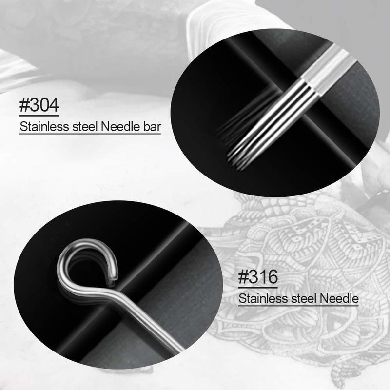 50 Pcs 3RL 5RL 7RL 9RL 11RL Size Tattoo Needles + 50pcs 3/5/7/9/11RT White Disposable Tips Kit Free 220316