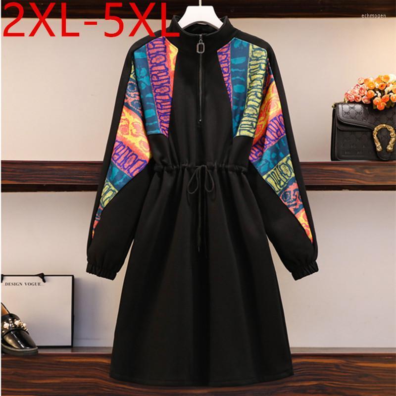 Plus Size Dresses Ladies 2022 Autumn Dress For Women Turtleneck Long Sleeve Print Patchwork Drawstring Midi 2XL 3XL 5XL Echm22, Black
Plus Size Dresses Ladies 2022 Autumn Dress For Women Turtleneck Long Sleeve Print Patchwork Drawstring Midi 2XL 3XL 5XL Echm22, Black